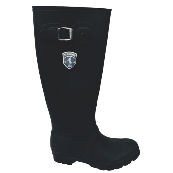 Kamik Jennifer Tall Black Waterproof Rubber Riding Style Rain Boots Size 7 - Picture 12 of 12